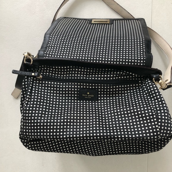 Kate Spade Laurel Magnolia Park Black & Tan pebbled leather EUC - Picture 7 of 12